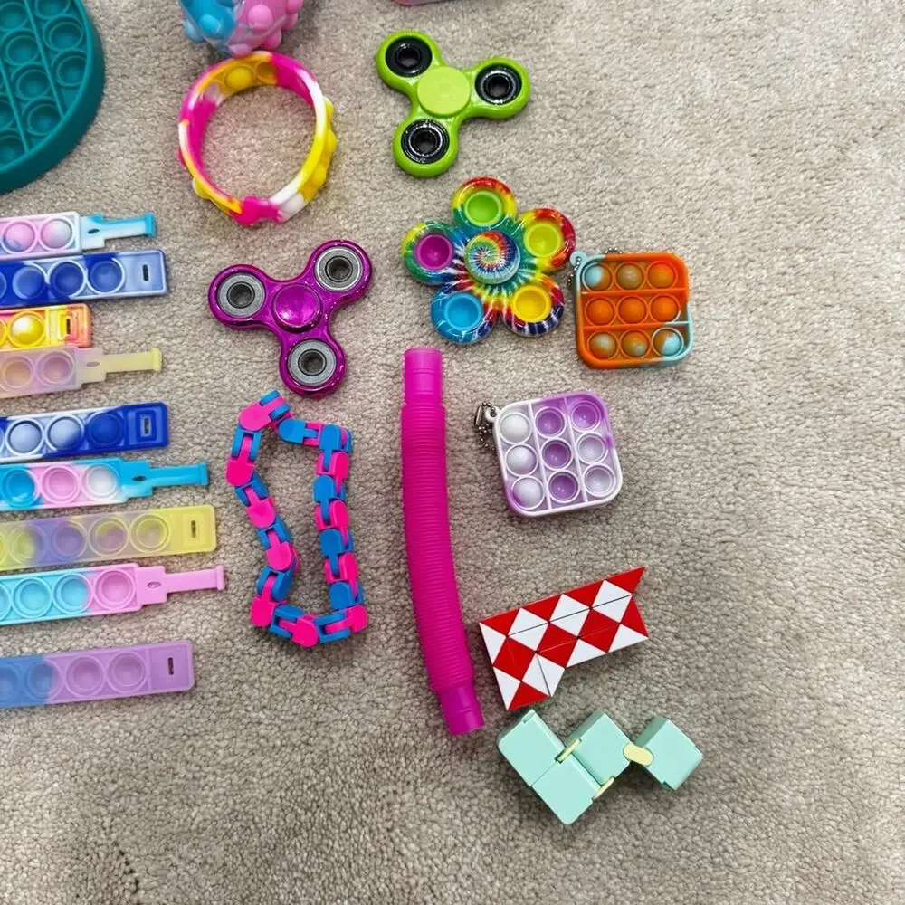 Vibrant Sensory Fidget Toy Collection, assortment of 26 pieces